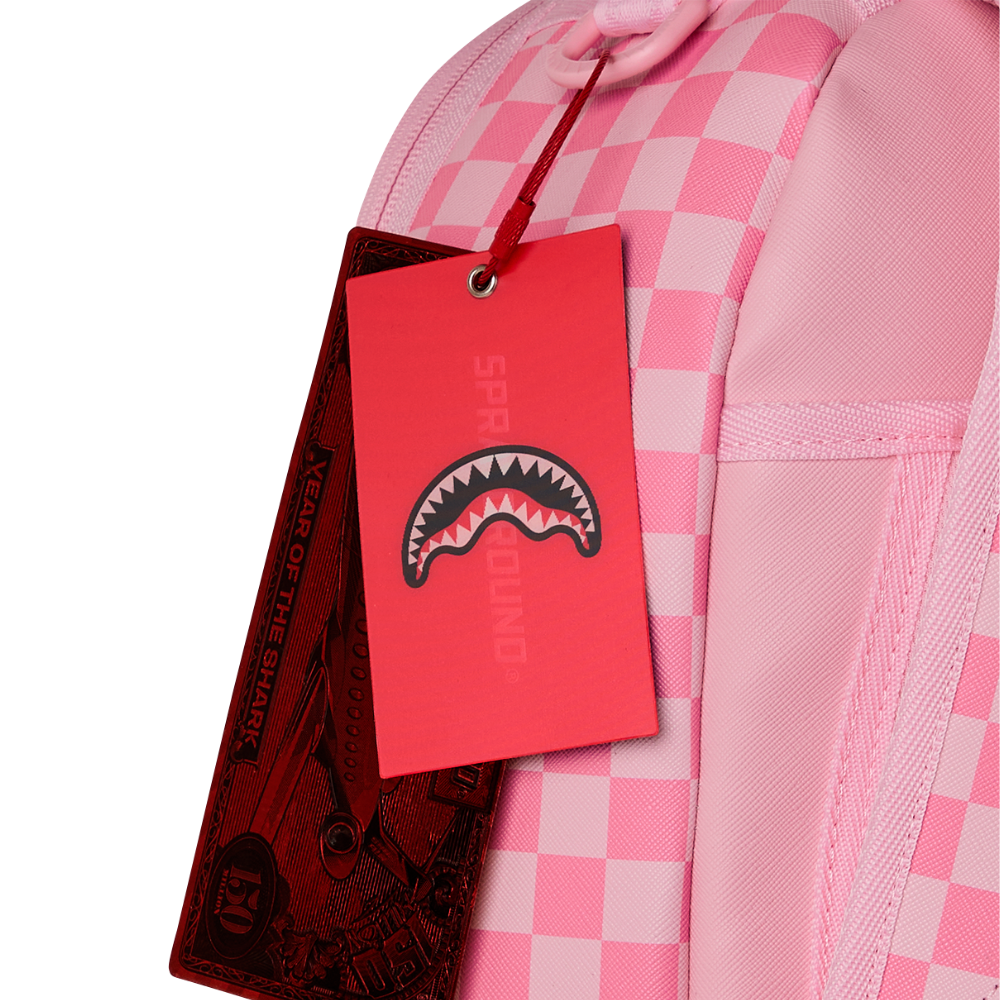Sprayground Pink Sharks In Paris Patch Backpack