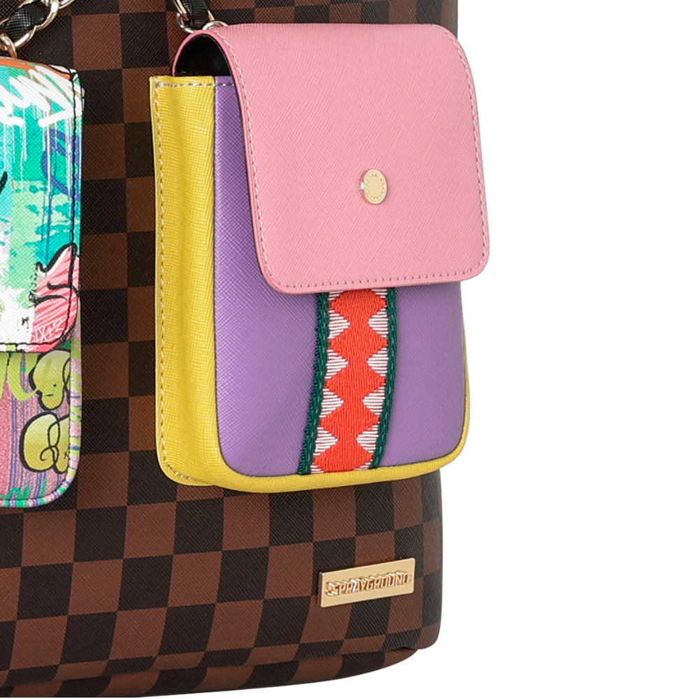 Sprayground Hanging Pockets Mix Up DLXSV Backpack