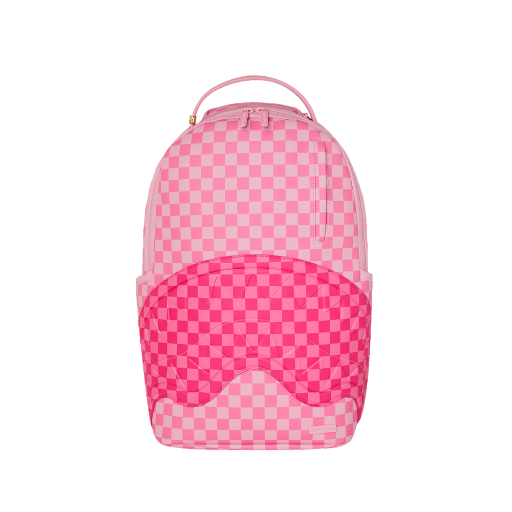 Sprayground Pink Sharks In Paris Patch Backpack