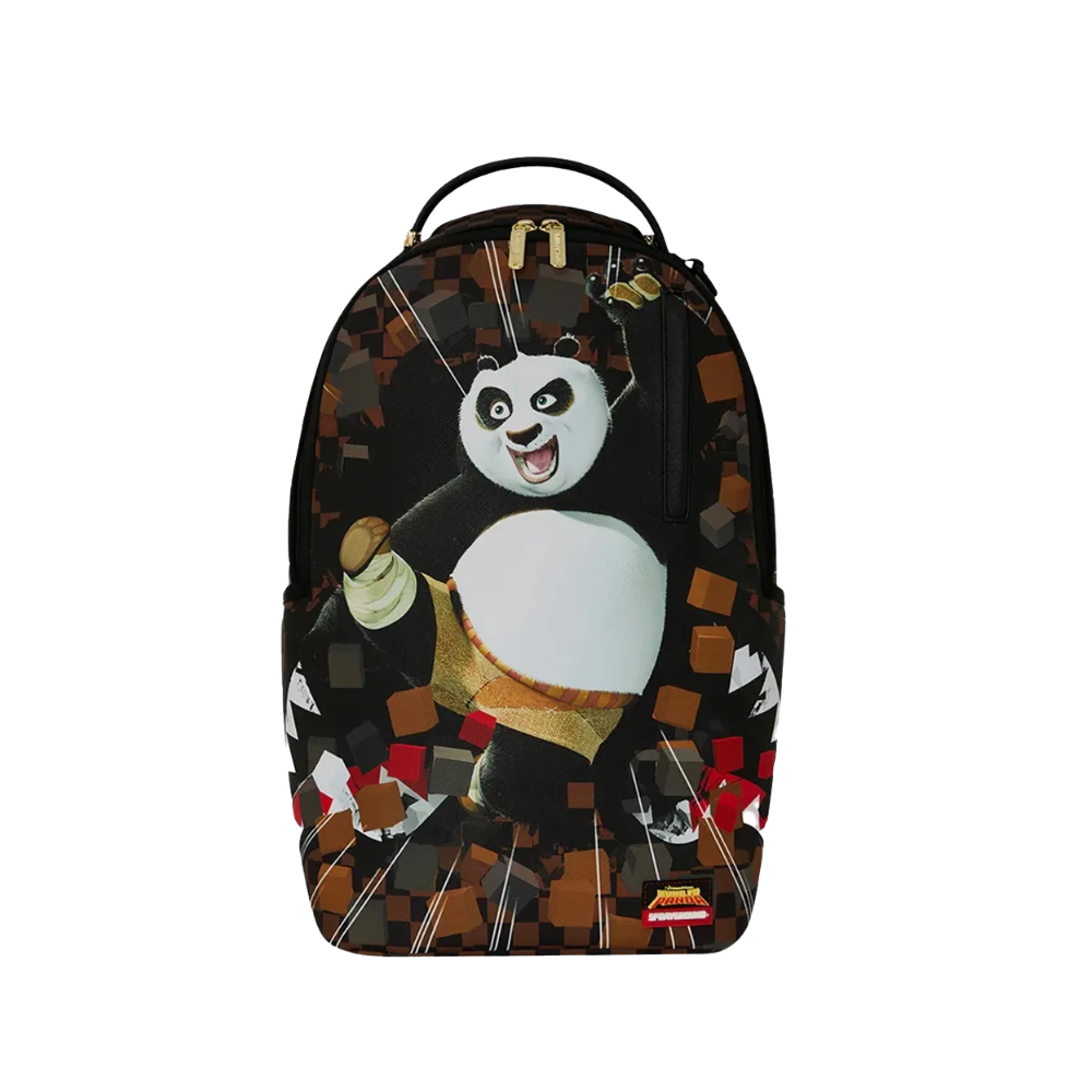 Sprayground Kung Fu Panda Po Checker Karate Kick DLXSV Backpack