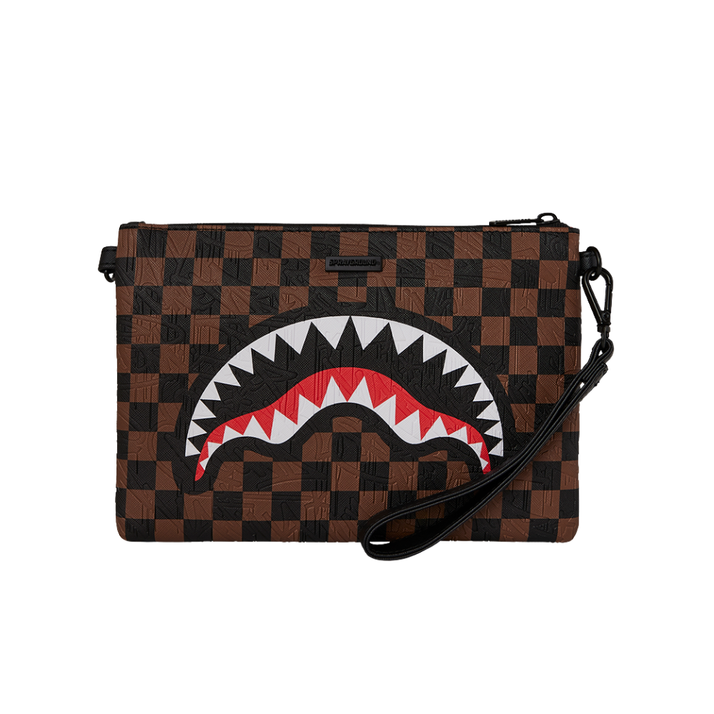 Sprayground Check 2 Emboss Crossover Clutch