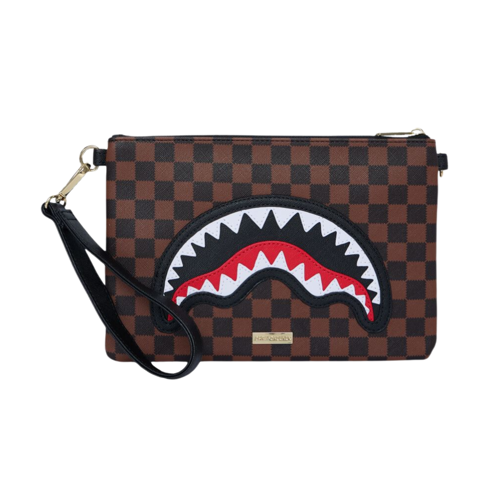 SAWTOOTH SHARKS IN PARIS CROSSOVER CLUTCH