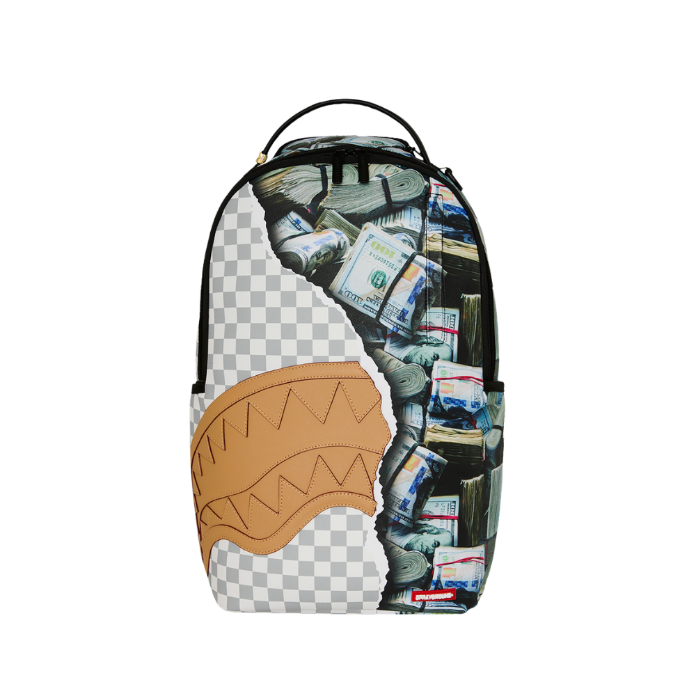 Sprayground Cream Check Full Of Cash DLXSV Backpack
