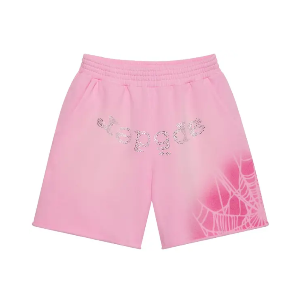 Sp5der OG web spray short light pink