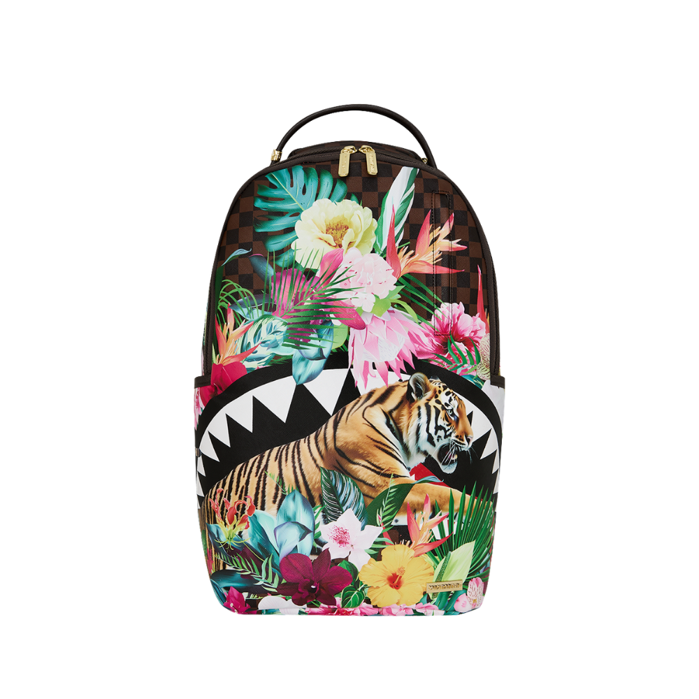 Sprayground SIP Flowering Jungle Shark DLXSV Backpack