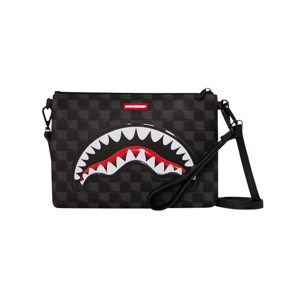 Sprayground Sharks In Paris Balloon Black Crossover Clutch