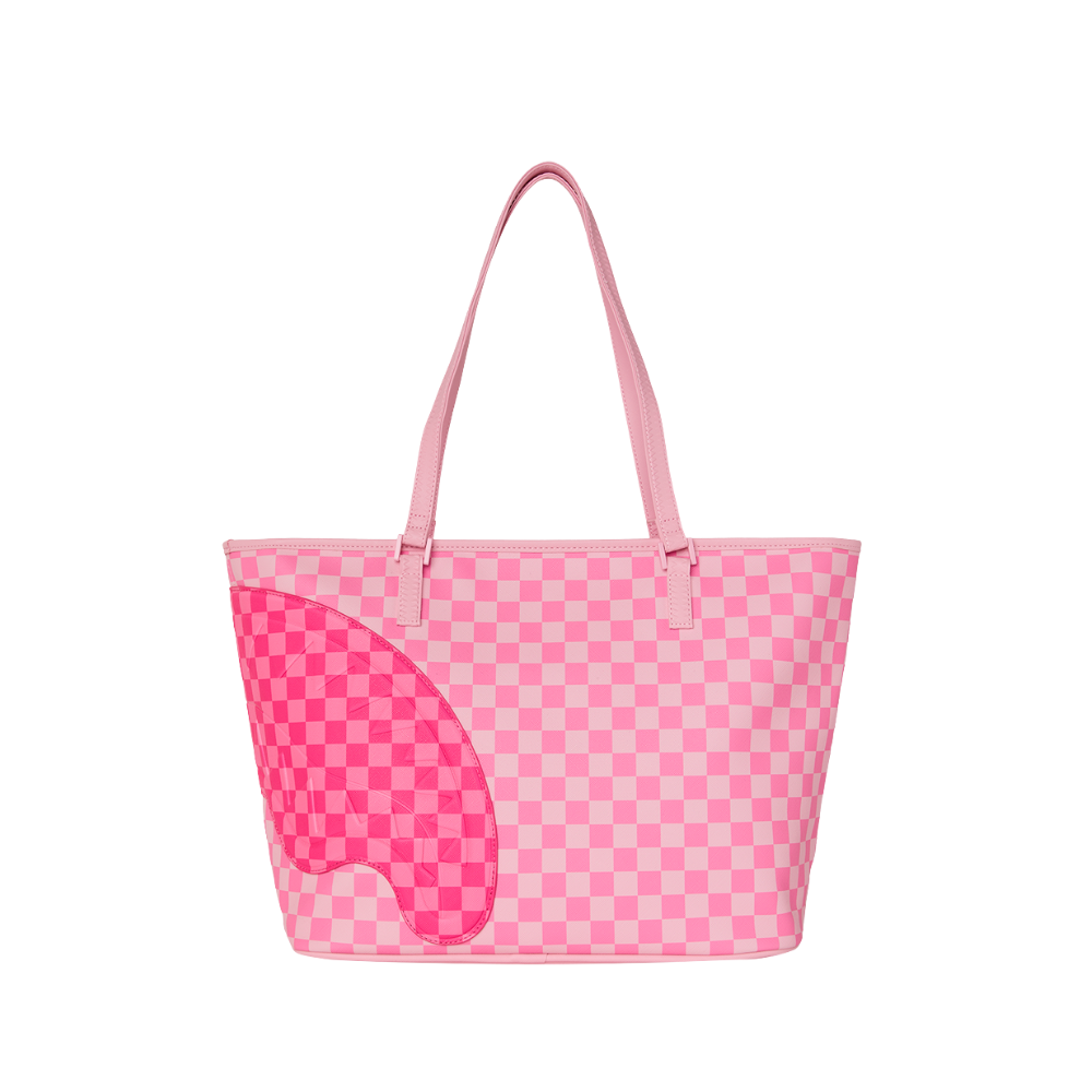 Sprayground Pink Sharks In Paris Patch Tote
