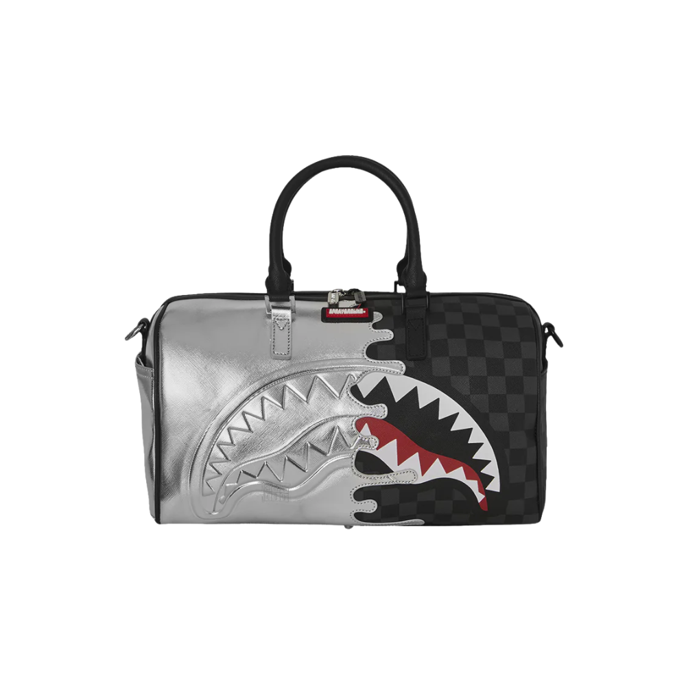 Sprayground Silver Side Drip Mini Duffle