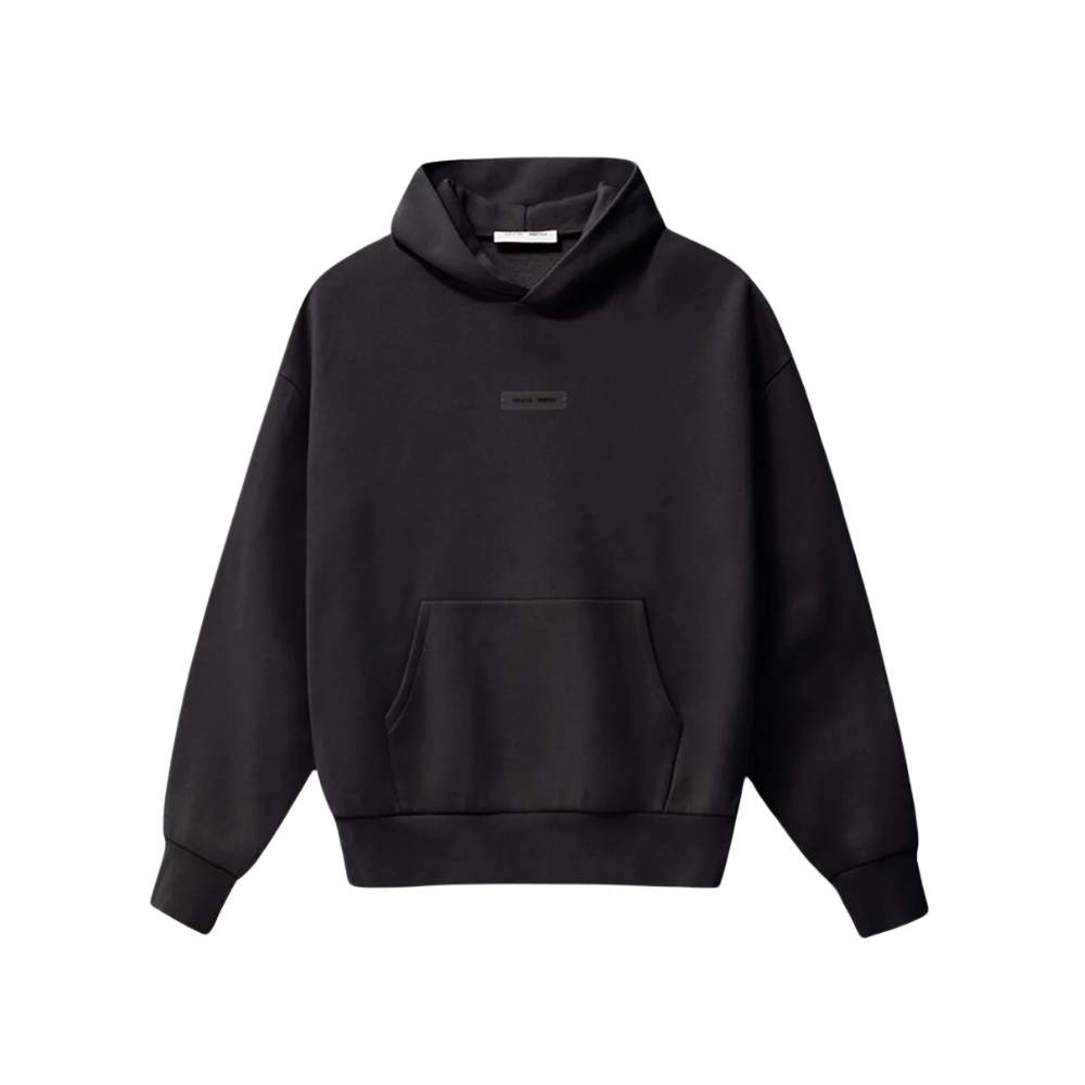 Fear of God ESSENTIALS Jet Black Classic Fleece Hoodie