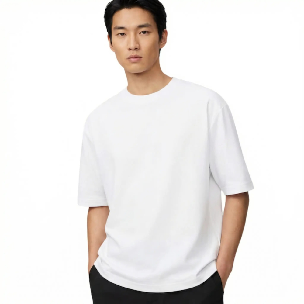 Uniqlo AIRism Cotton Oversized T-Shirt | Half-Sleeve