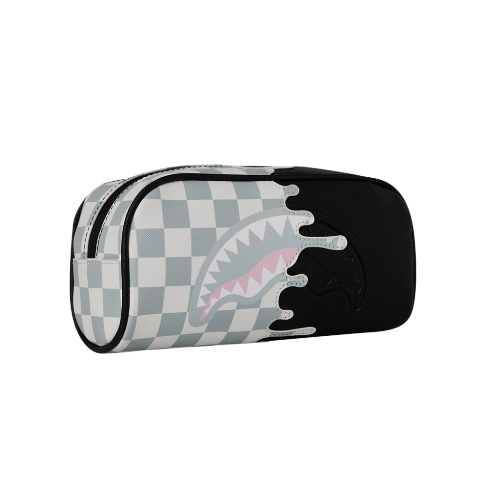Sprayground Cream Check Side Drip Pouch