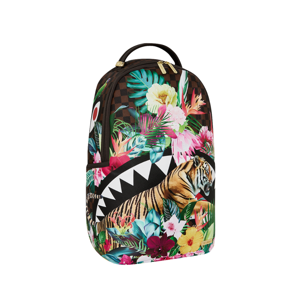 Sprayground SIP Flowering Jungle Shark DLXSV Backpack