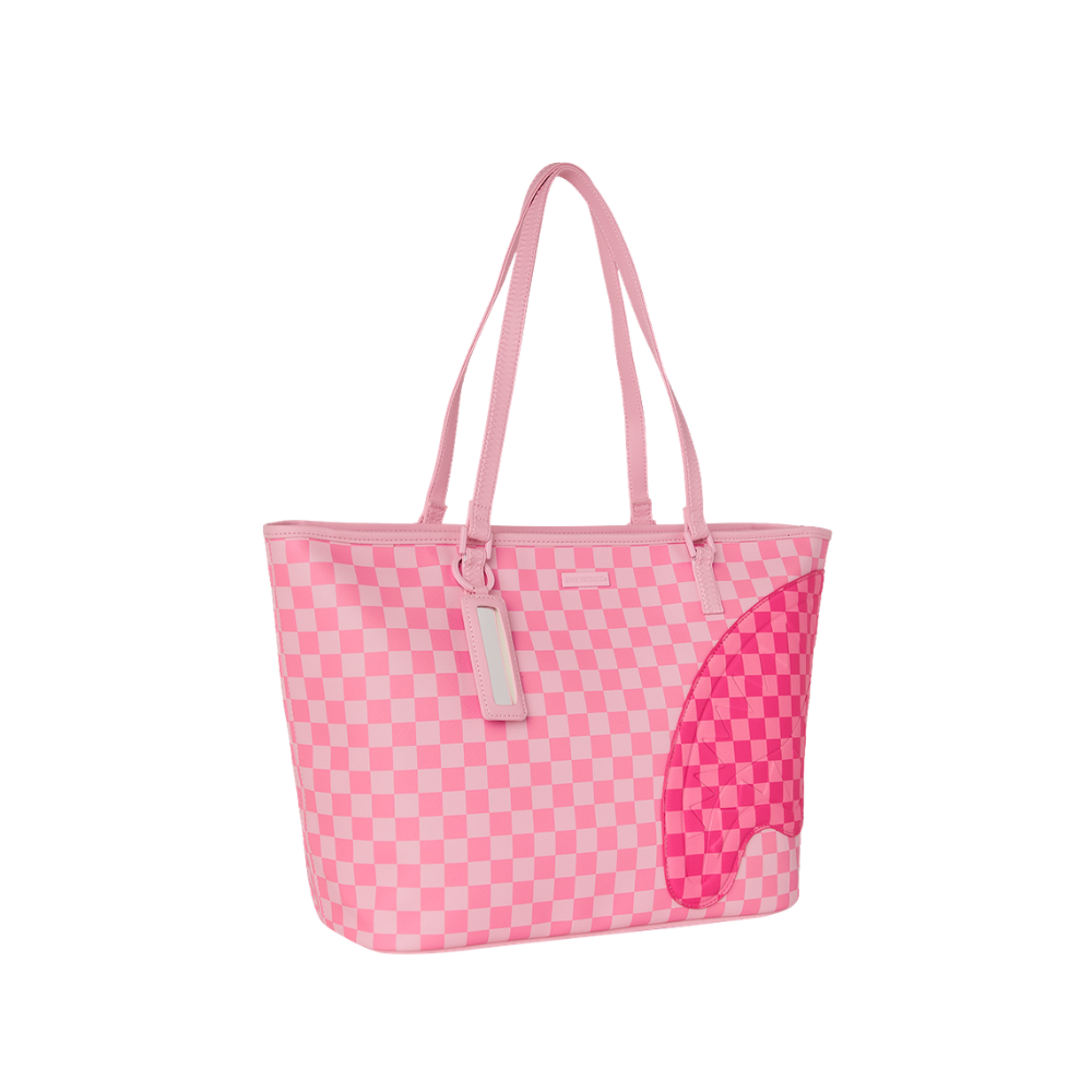 Sprayground Pink Sharks In Paris Patch Tote