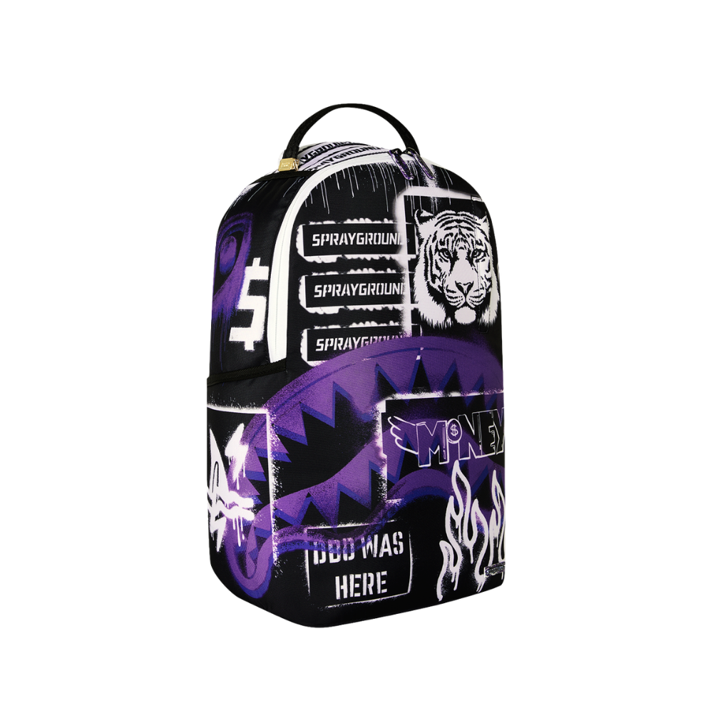 Sprayground Stencil Shark Attack DLXSR Backpack