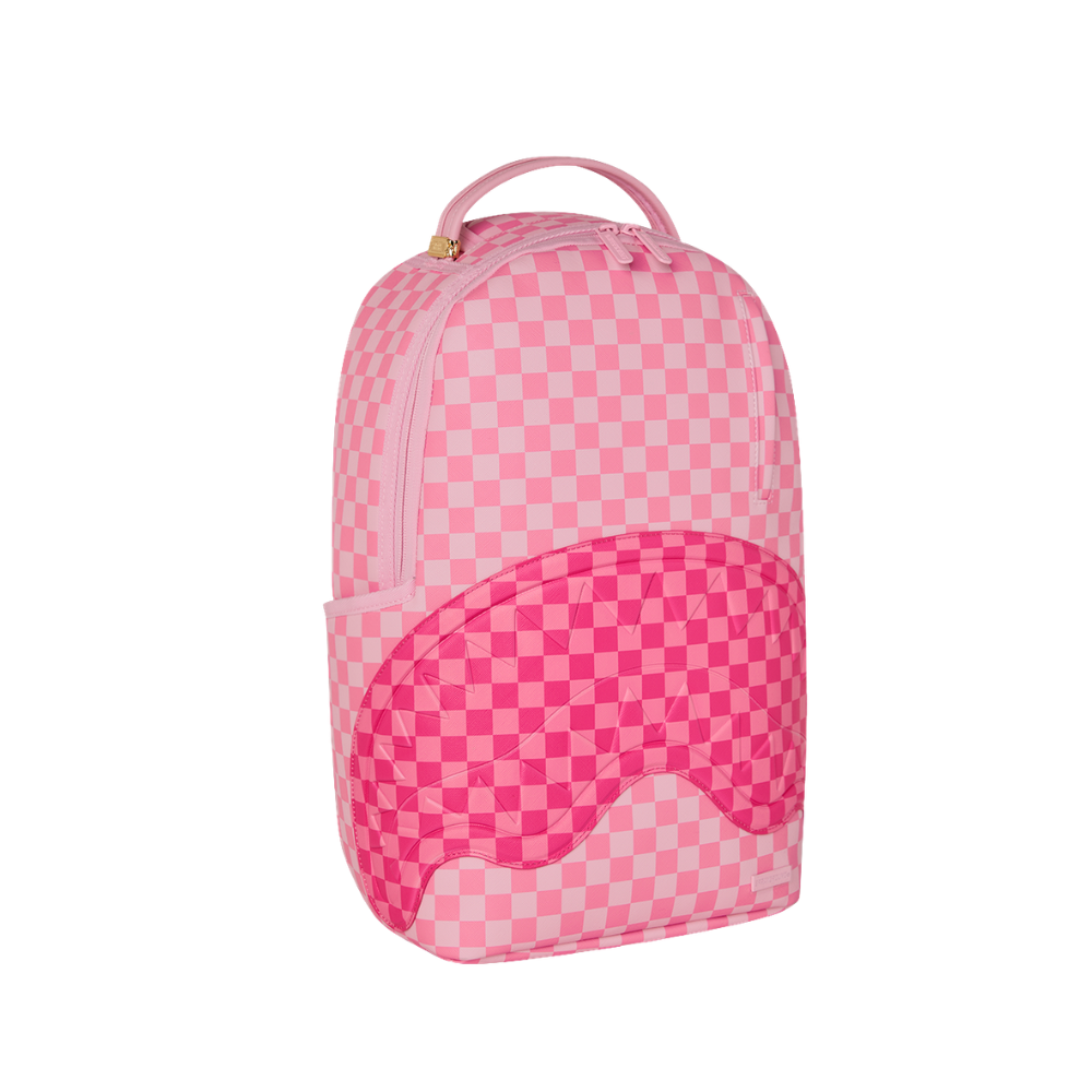 Sprayground Pink Sharks In Paris Patch Backpack