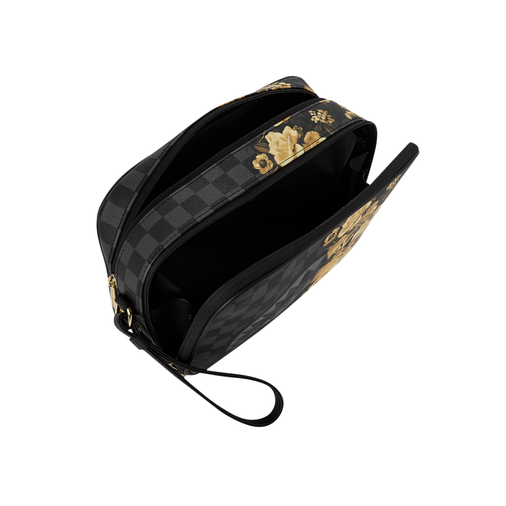 Sprayground Gold Floral Remix Toiletry Brick