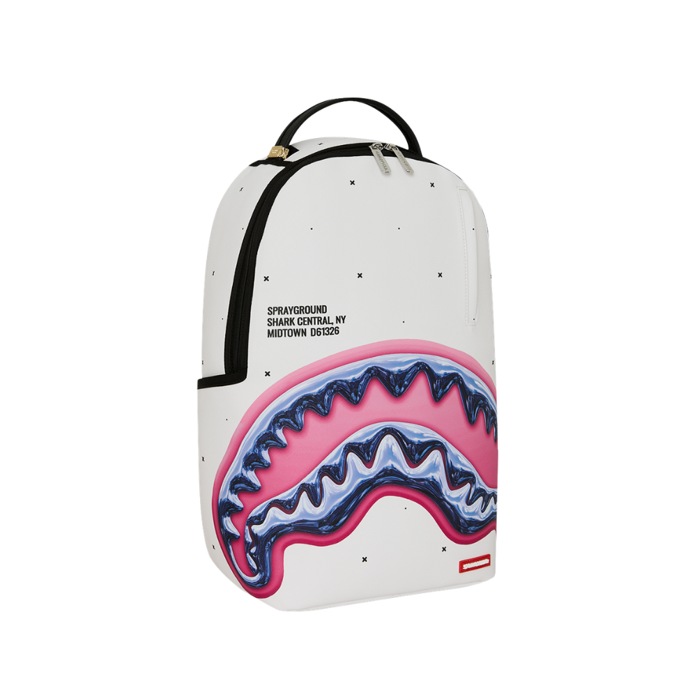 Sprayground Liquid Chrome Shark Central DLXSV Backpack