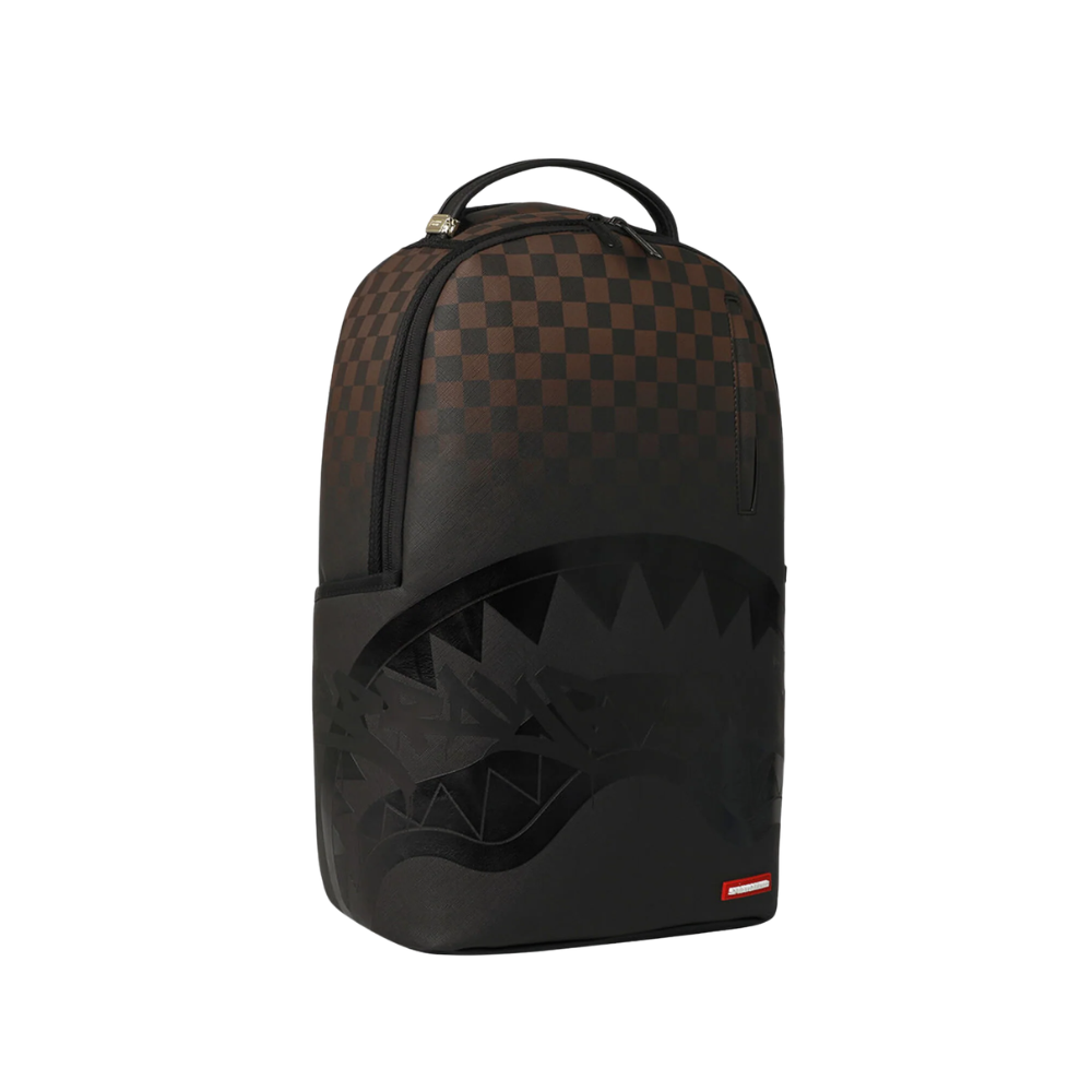 Sprayground Brown Check Ghost Drip DLXSV Backpack