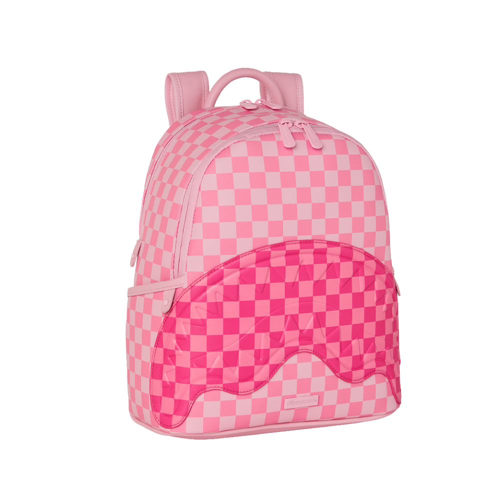 Sprayground Pink Sharks In Paris Patch Savage Backpack