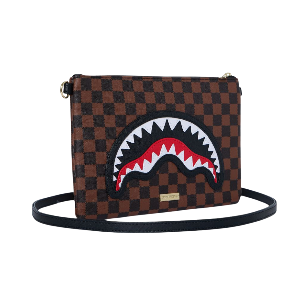 SAWTOOTH SHARKS IN PARIS CROSSOVER CLUTCH