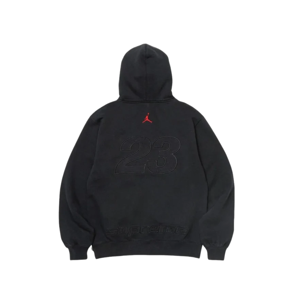 Supreme x Jordan Zip Up 'Black' Hoodie