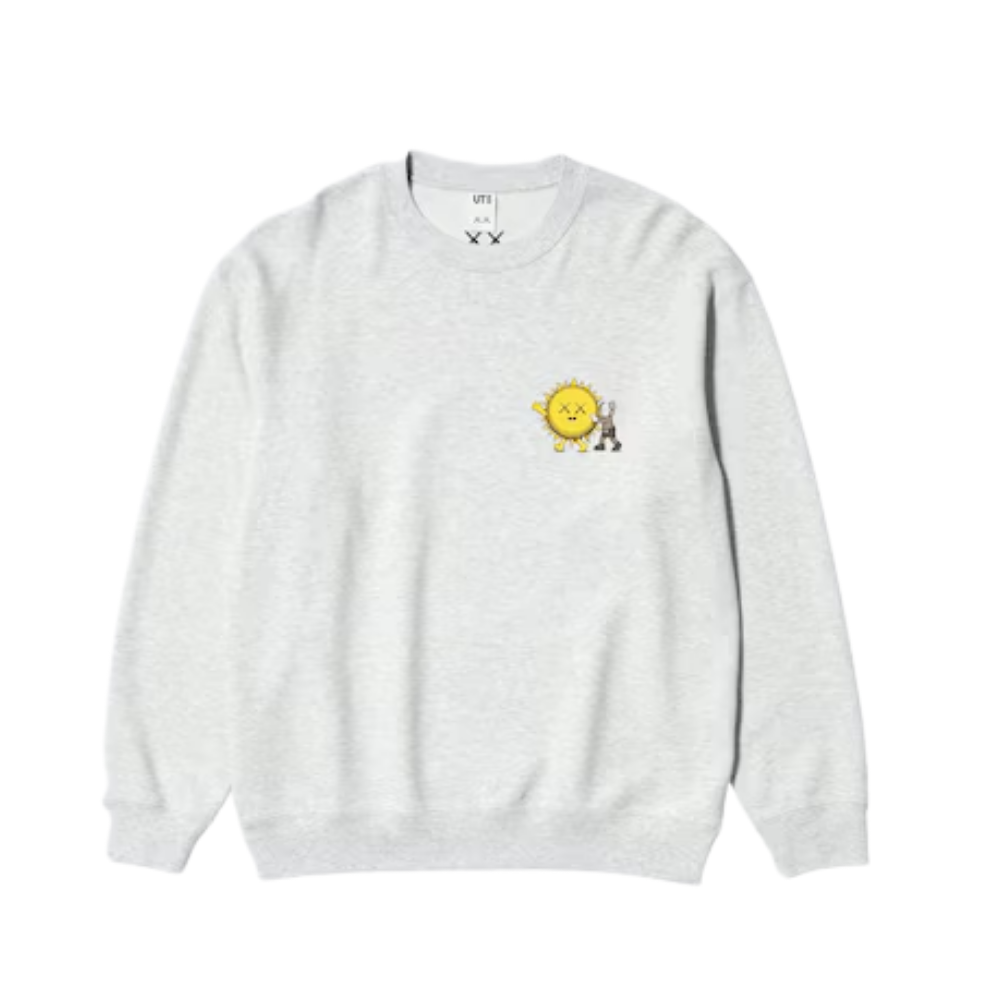Uniqlo 'KAWS UNIVERSE' Sun & Companion Sweatshirt - Gray - Unisex