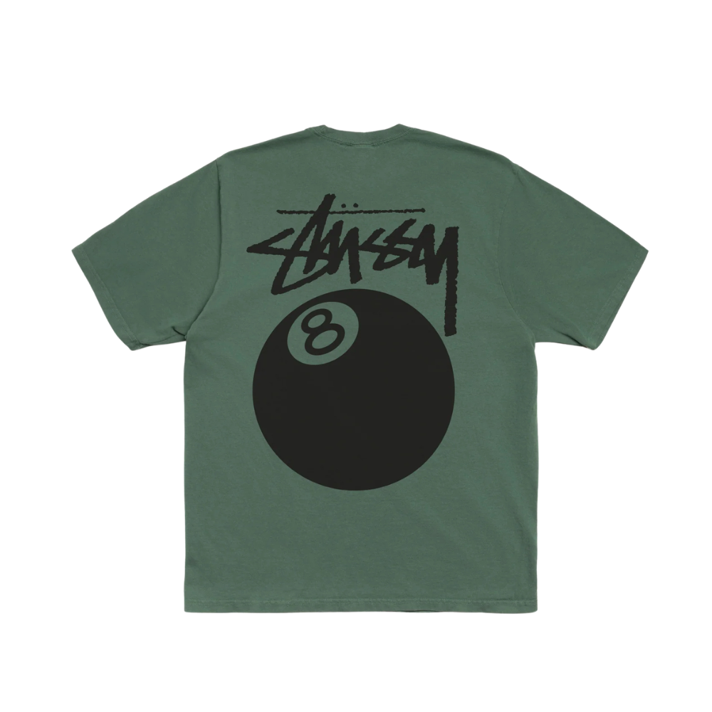 Stüssy 8 Ball Pigment Dyed T-Shirt | Oversized Streetwear Tee | CRYPT