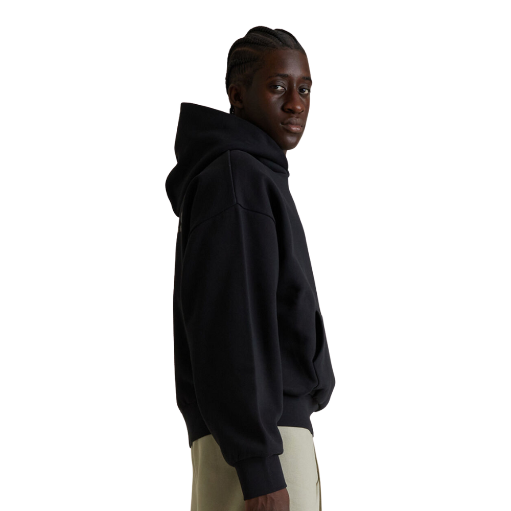 Fear of God ESSENTIALS Jet Black Classic Fleece Hoodie