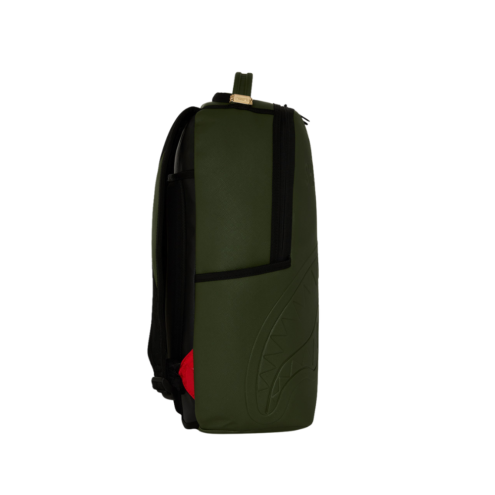 Sprayground Shark Central Embossed Green DLXSV Backpack
