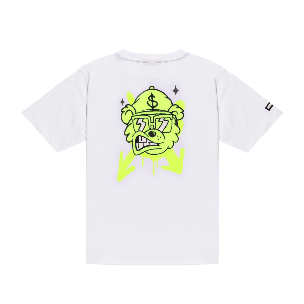 SPRAYGROUND GRAFFITI BEAR OVER T-SHIRT WHITE