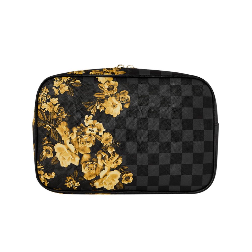 Sprayground Gold Floral Remix Toiletry Brick