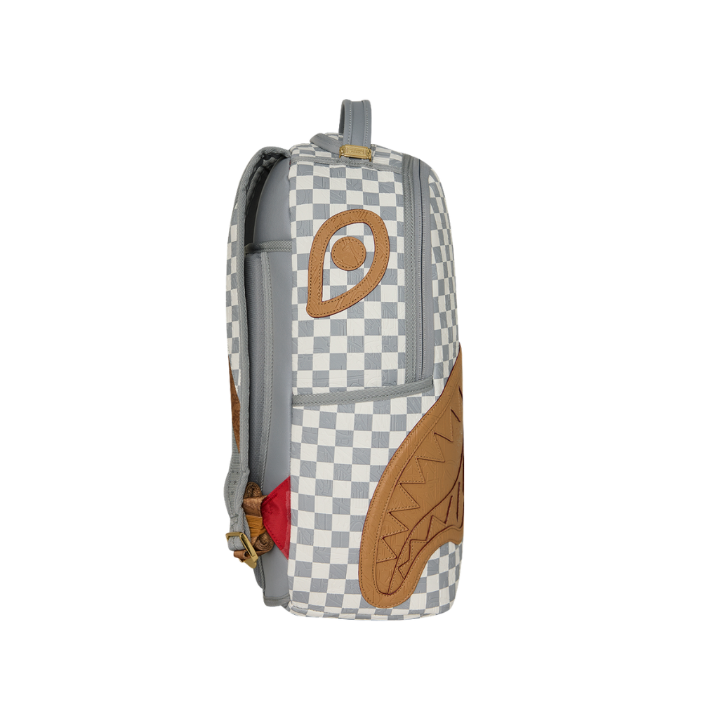 Sprayground Embossed Check Cream DLXSV Backpack