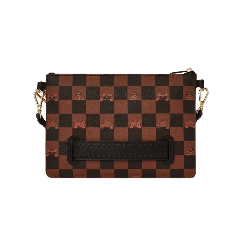 Sprayground Peeking Character Check Pouchette