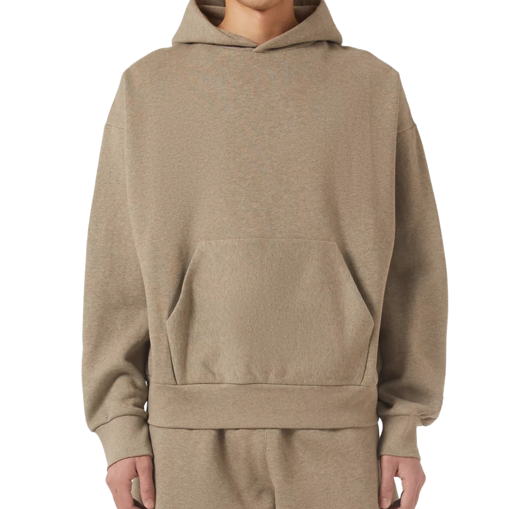Fear of God Essentials Classic Hoodie in Core Fleece Dark Beige / Taupe
