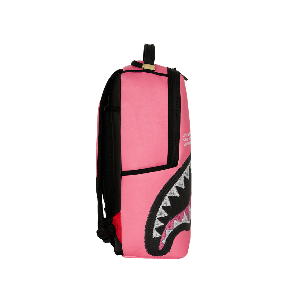 Sprayground Shark Central Pink Embroidered Shark DLXSV Backpack