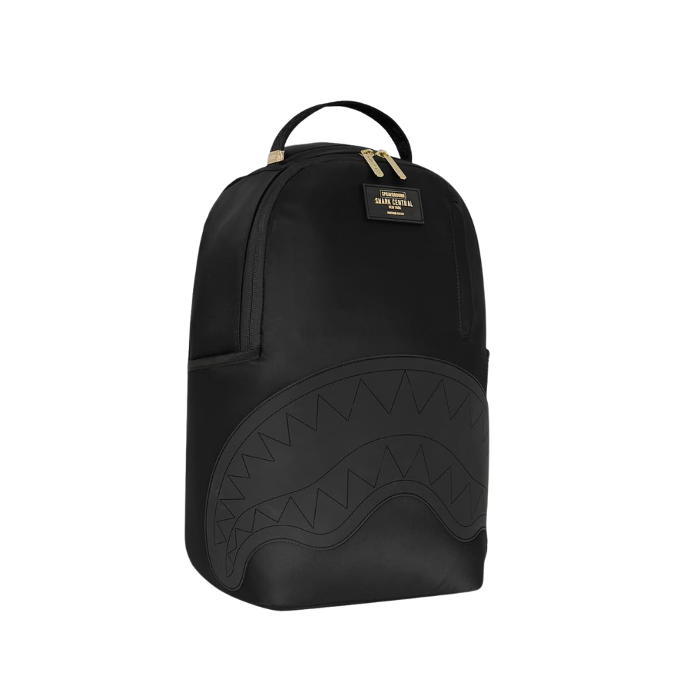 Sprayground Shark Central Gold Lettering DLX Backpack