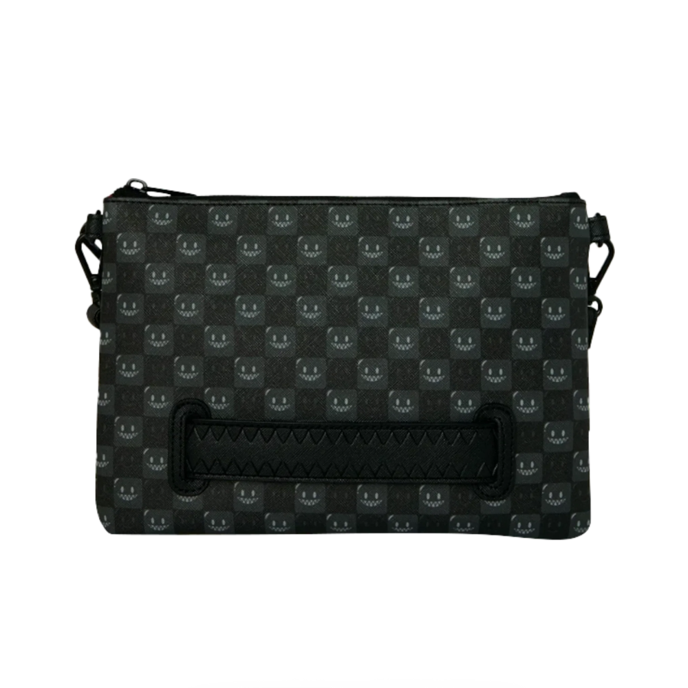 Sprayground Sharks In Paris Wtf Bubbly Black Check Pouchette