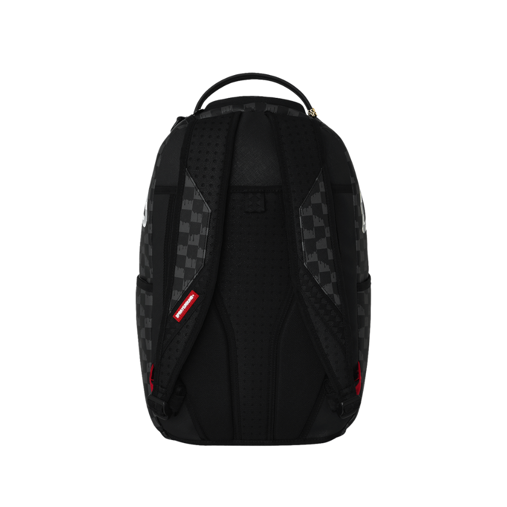 Sprayground Black And White Drip Check DLXSV Backpack