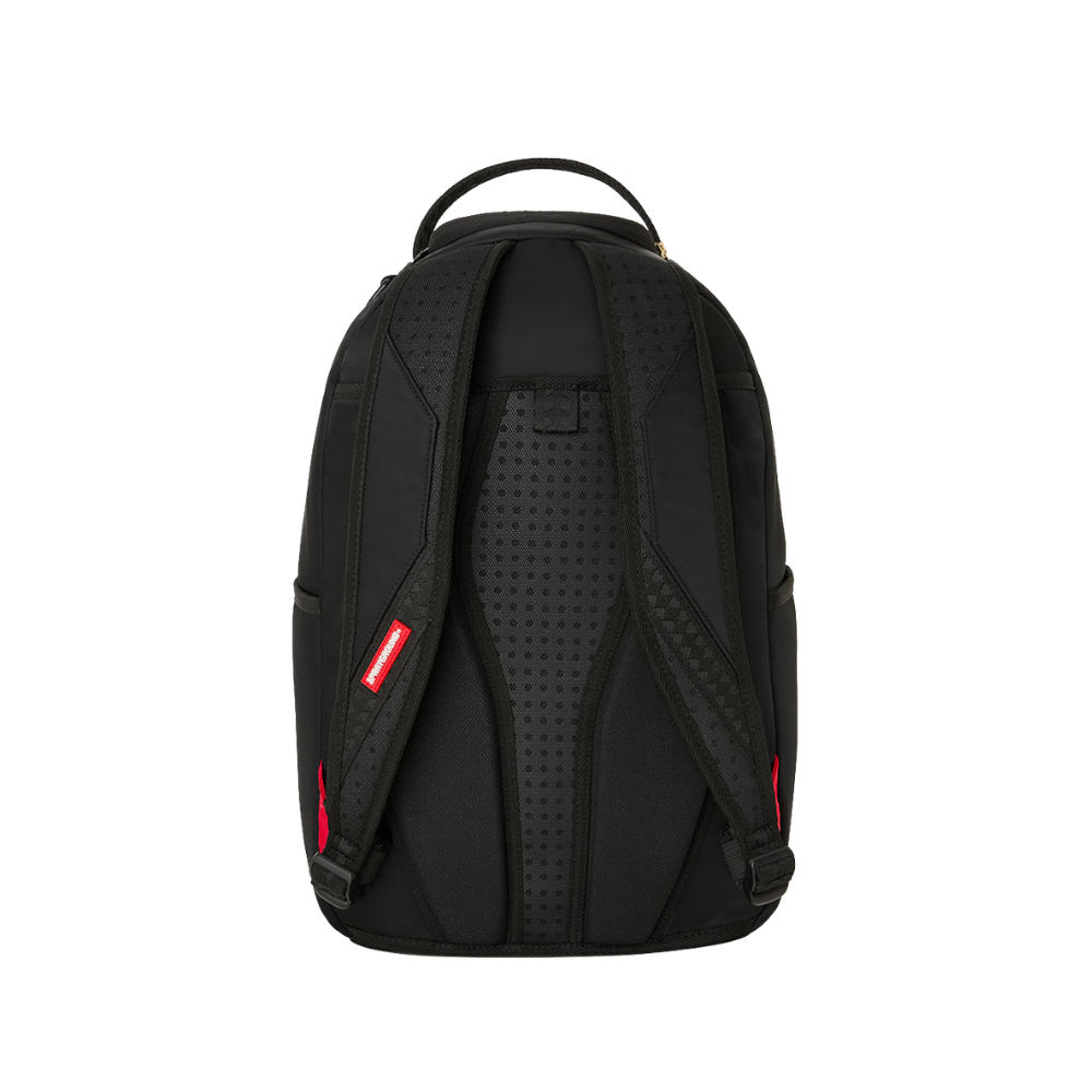 Sprayground Shark Central Black Nylon Gray Embossed DLXS Backpack