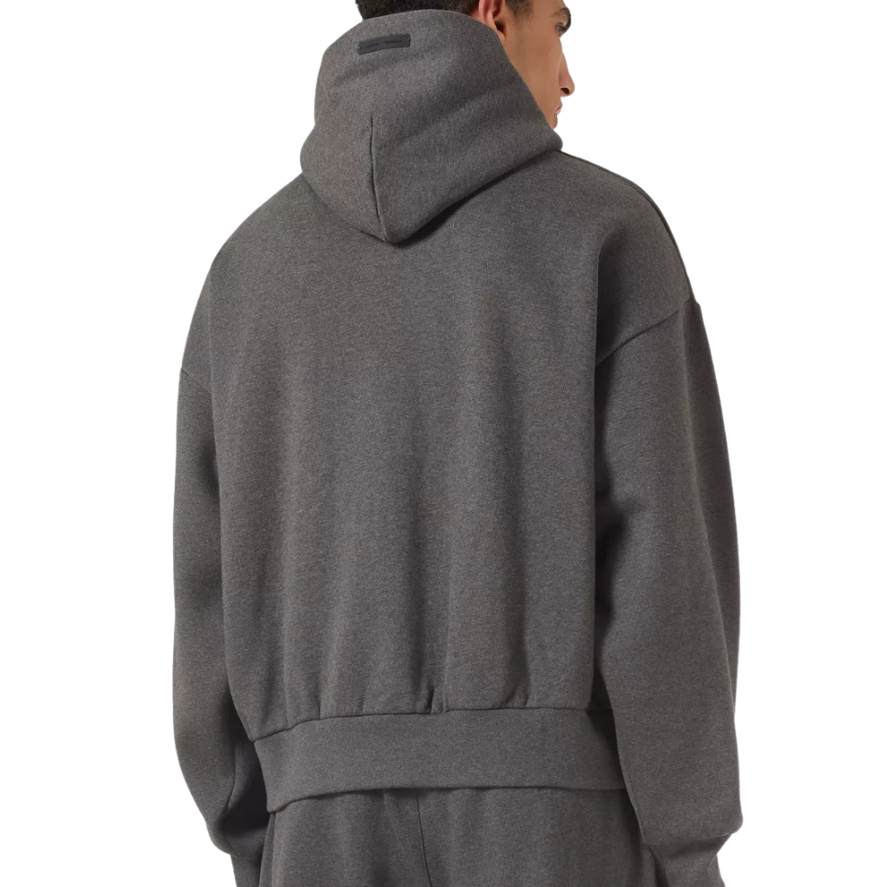 Fear of God Essentials Embossed Essentials Classic Hoodie in Fleece Dark Grey