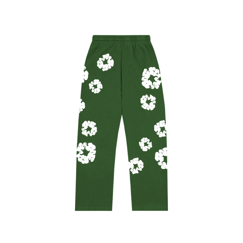 Denim Tears Cotton Wreath Green Sweatpants