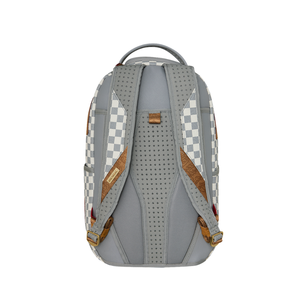 Sprayground Embossed Check Cream DLXSV Backpack