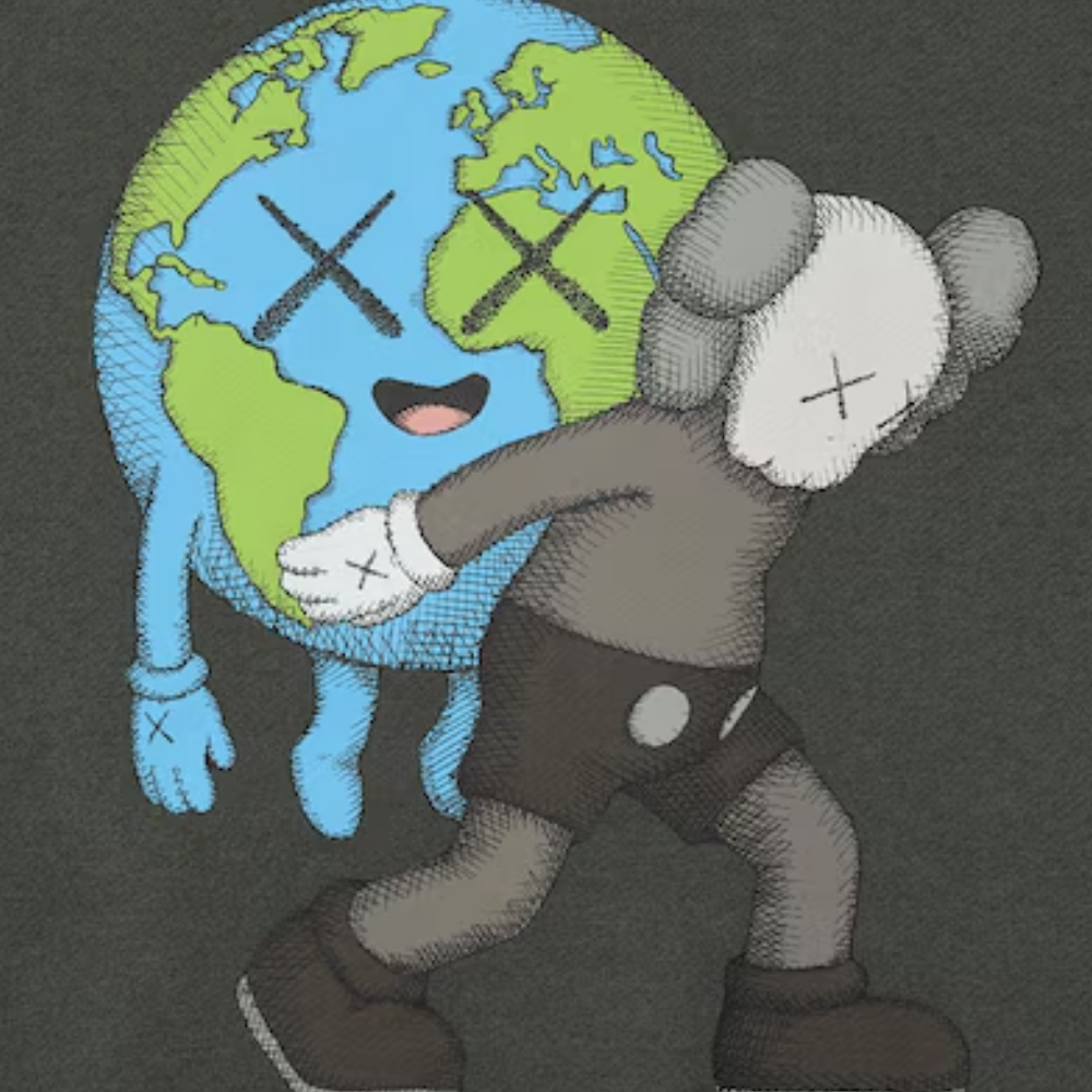Uniqlo 'KAWS UNIVERSE' Earth & Companion Back Sweatshirt - Gray - Unisex