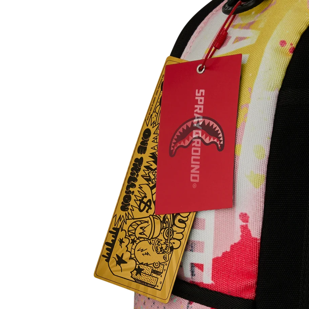 Sprayground Shark Central Pink Lab Coat Street Art DLXSR Backpack