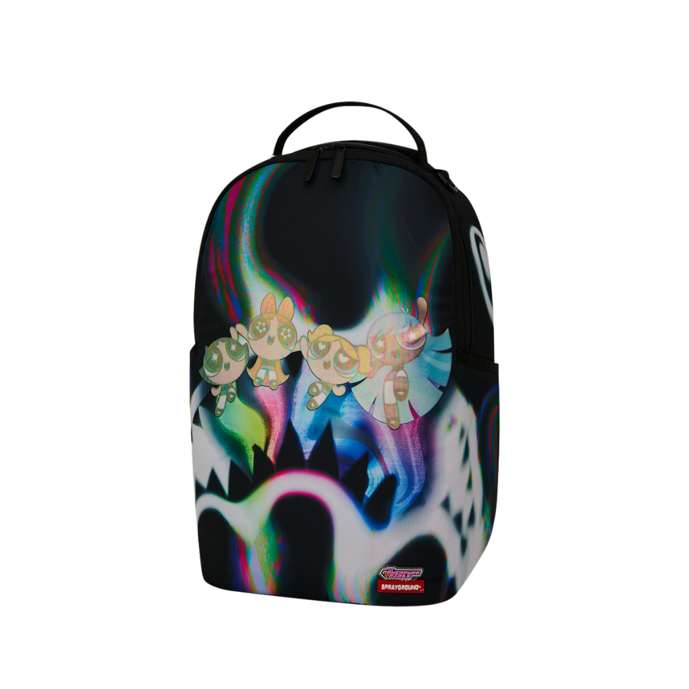 Sprayground Powerpuff Girls Rainbow Holo Shark DLXSR Backpack