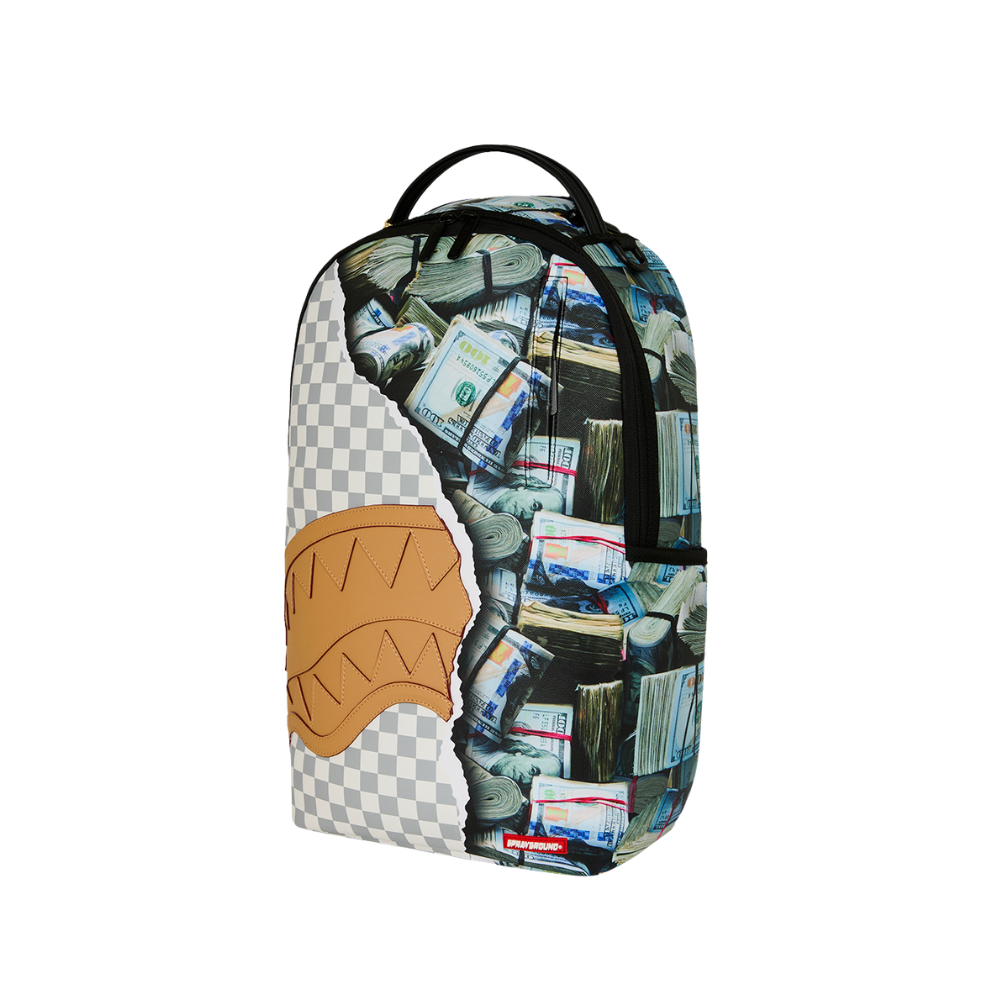 Sprayground Cream Check Full Of Cash DLXSV Backpack
