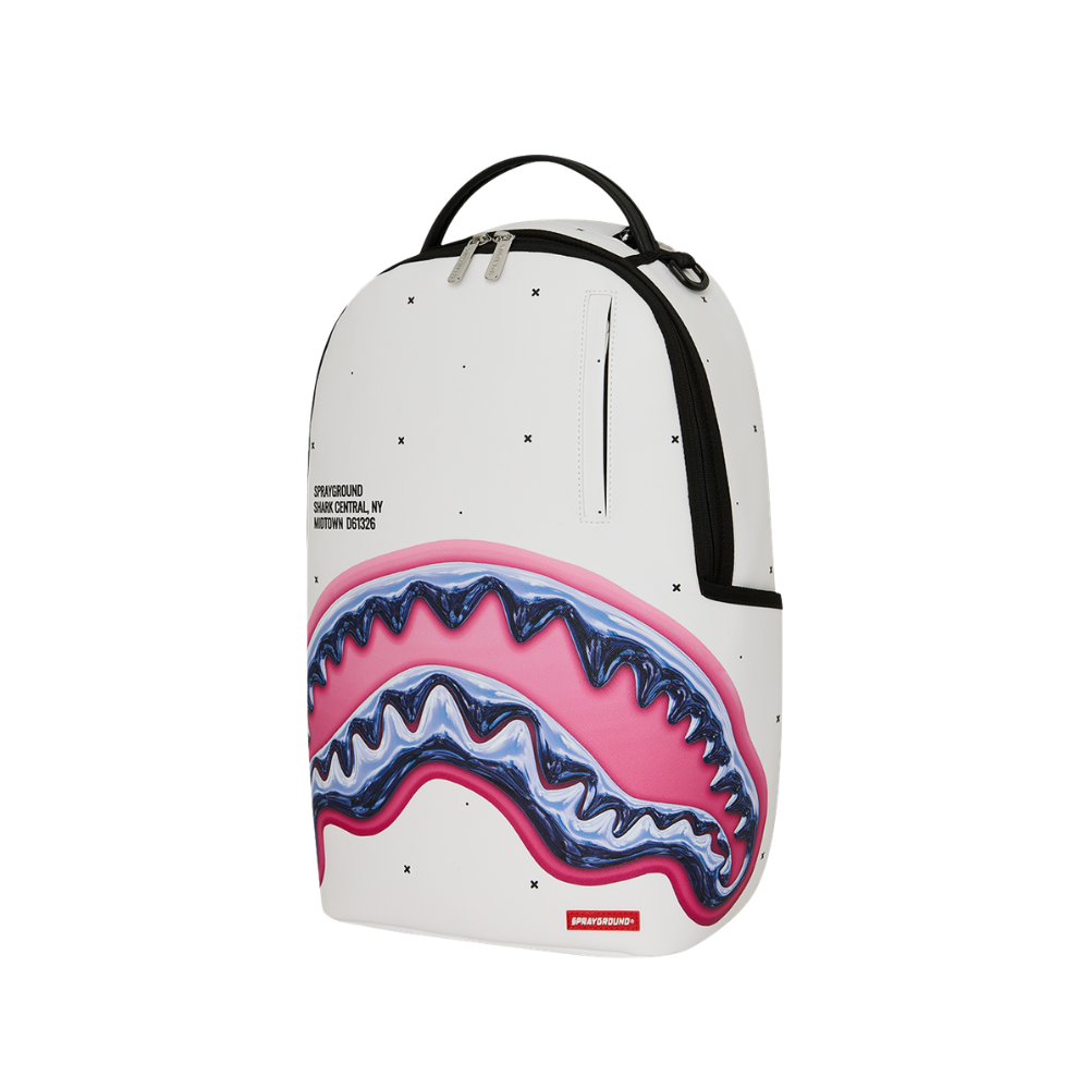 Sprayground Liquid Chrome Shark Central DLXSV Backpack