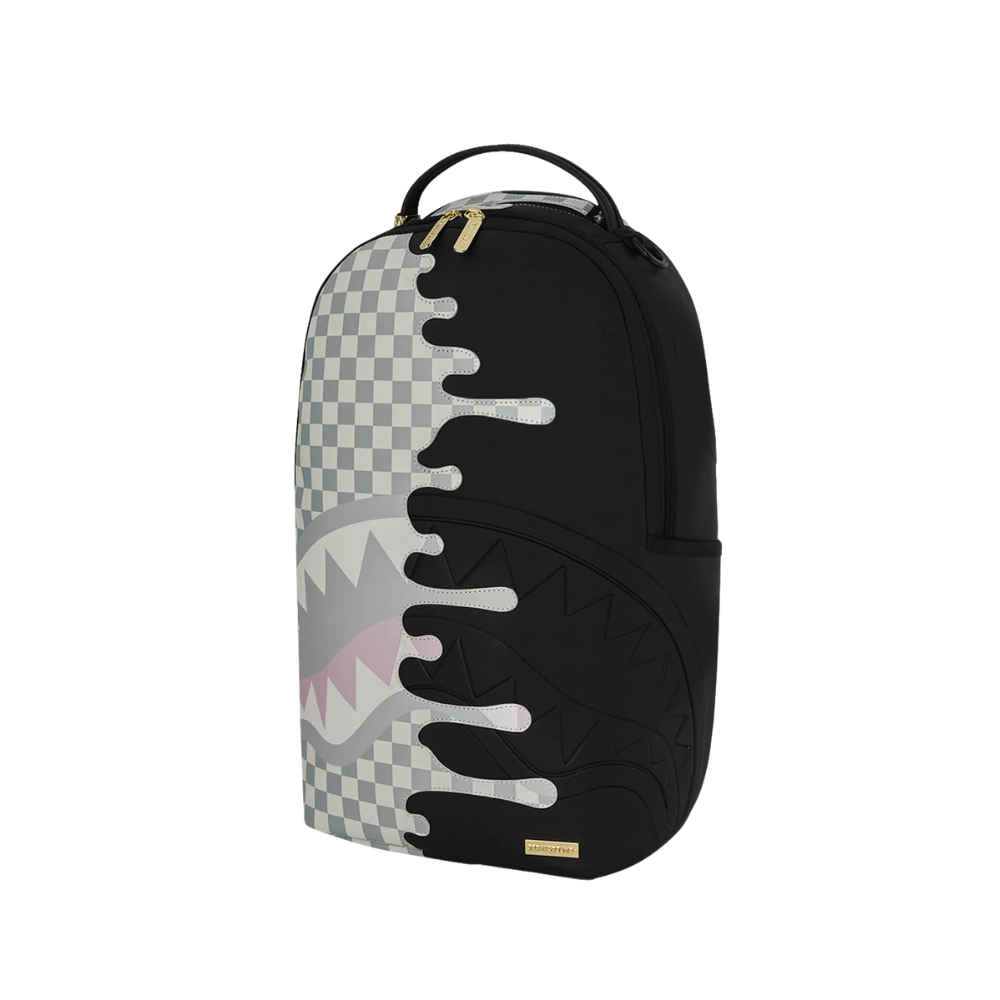 Sprayground Cream Check Side Drip Backpack