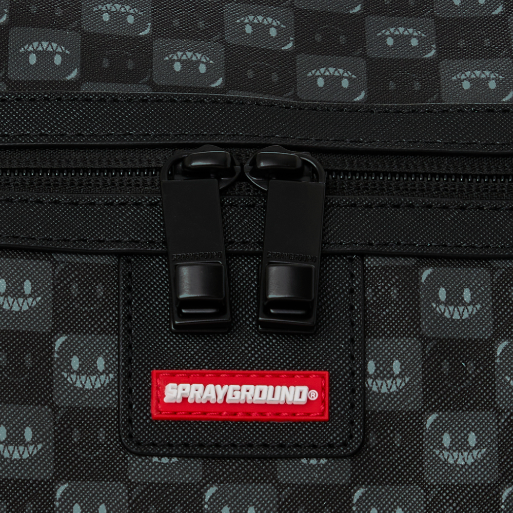 Sprayground Sharks In Paris WTF Bubbly Black Check Large Duffle