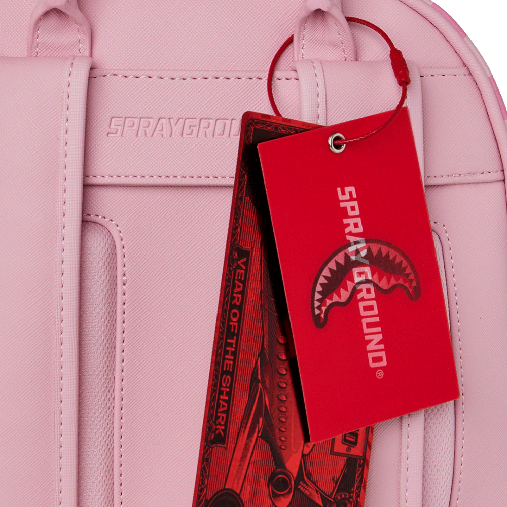 Sprayground Pink Sharks In Paris Patch Savage Backpack